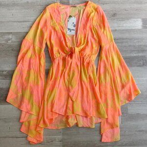 Show Me Your Mumu x Jamie Kidd Sahara Tie Romper Size XS
